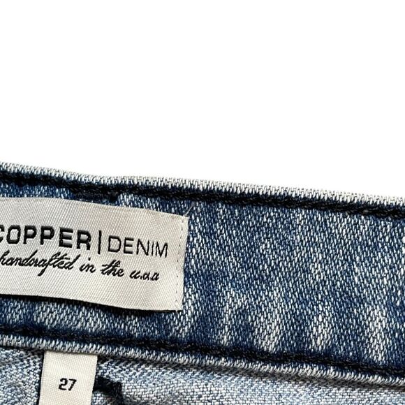 COPPER DENIM Miner Orphan Girl Jeans Distressed Size 27 - Picture 9 of 11